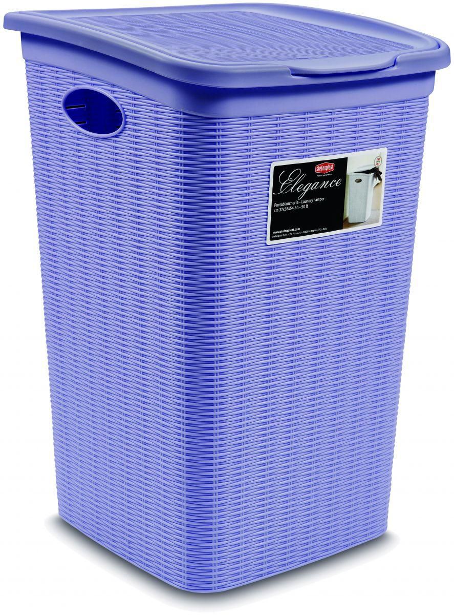 Stefanplast 30056 Elegance Laundry Basket, Purple