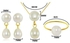 18 Karat Yellow Gold Pearl Drop Jewellery Set