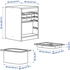 TROFAST Storage combination with box/trays - light white stained pine grey/dark grey 32x44x52 cm