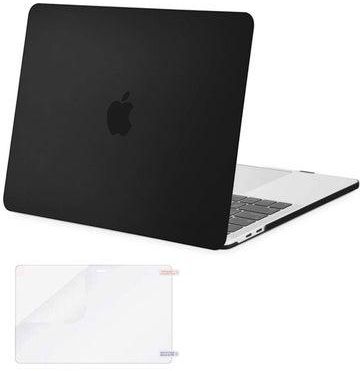 جراب MacBook Pro 13 بوصة M2 2022 2021 2020 2016 A2338 M1 A2251 A2289 A2159 A1989 A1708 A1706 مع / بدون شريط لمس غلاف صلب بلاستيكي وواقي شاشة أسود