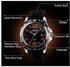 Generic 0992 Sport Quartz Men Casual Watch Calendar Date Business Men Dress Rubber Strap Wristwatch 30M Waterproof - Black White
