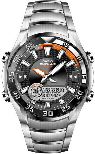 CASIO Authentic Tide graph STAINLESS STEEL