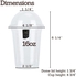 100 Sets 16 Oz Plastic Cups With Dome Lids+Zigor Special Bag