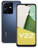 Vivo Y22 - 6.55-inch 4GB/64GB Dual Sim 4G Mobile Phone - Starlite Blue