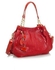 Women Red Leather Handbag k507