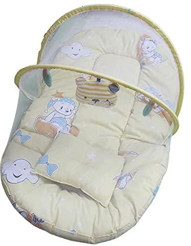Baby cushioned mattress - With pillow and mosquito net - Soft toys and Music added , 2725605751291