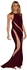 Fg لانجيرى طويل على شكل فستان من خامة البيزو اللامع مزين بتل لحمى