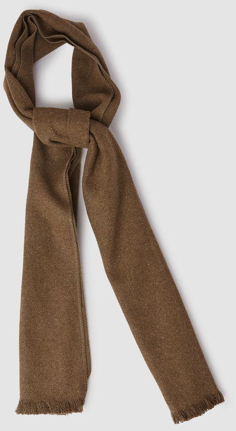 Scarf Collections Solid Wool Winter Scarf/Shawl/Wrap/Keffiyeh/Headscarf/Blanket For Men & Women - Large Size 37x190cm - Coffee