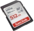 Sandisk بطاقة ذاكرة Ultra 512GB SDHC ™ UHS-I تسرع حتى 150 ميجابايت / ثانية للفيديو عالي الدقة