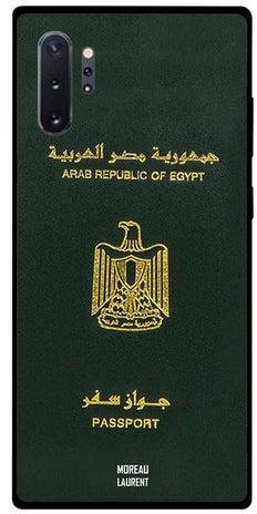 غطاء حماية واقٍ لهاتف سامسونج نوت 10 برو بتصميم جواز سفر مصر