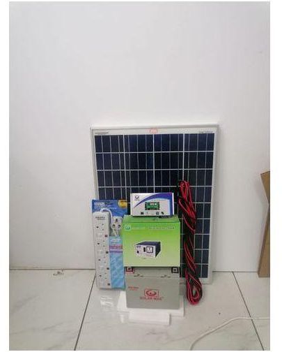 Solarmax 60 Watts Solar Panel + 70w Solar Battery + 150 VA Solar Power Inverter + 10Ah Charge Controller +Extension + 10m Cable
