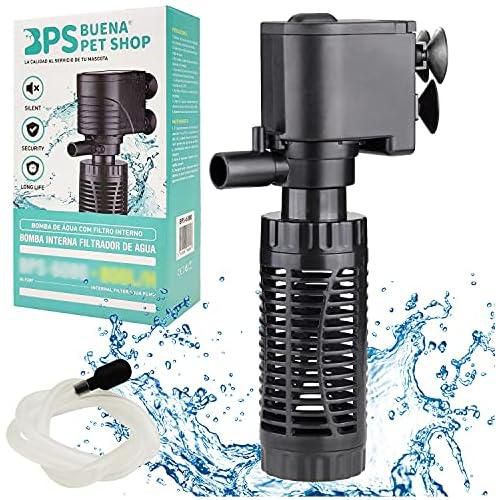 BPS Submersible Pump for Aquarium with Filter 12 W 800 L/H Water Pump Filter Tank for Fish Tank Pond Hydroponic 18.2 x 10 cm BPS-6080