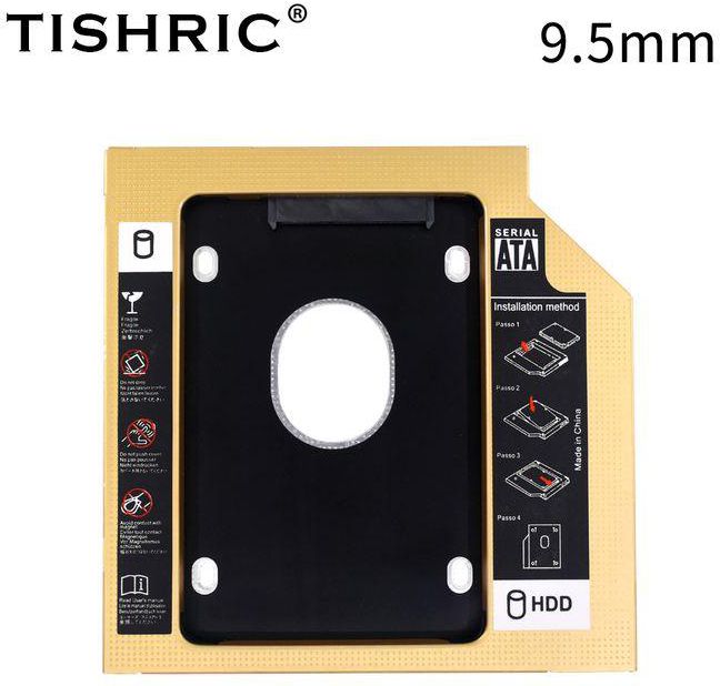 NEW TISHRIC 2nd HDD Caddy 9.5mm 12.7mm SATA