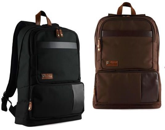 Cliptec Cosmo 17” Notebook Backpack Laptop Bag CFP106 (Black - Brown)