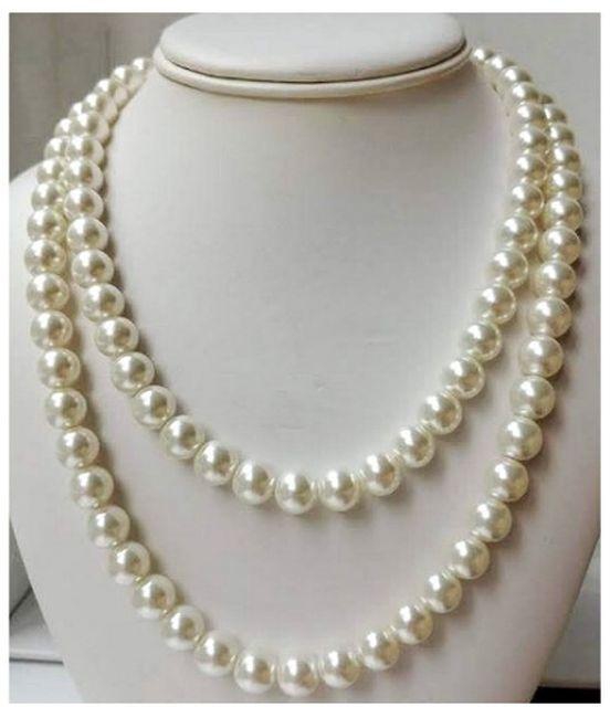 A Beautiful Layered Necklace Of Off White Beads