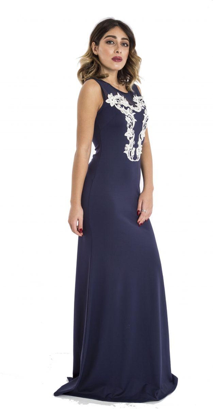 بروجريس فستان نسائي طويل ، ازرق ، مقاس 16 ، E16001