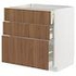 METOD / MAXIMERA Base cabinet with 3 drawers, white/Bodbyn off-white, 80x60 cm - IKEA