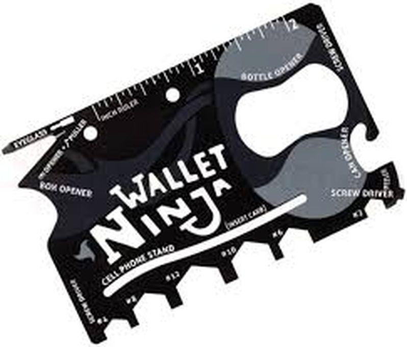 Wallet Ninja 18 In 1 Multi-purpose Credit Card Size Pocket Tool