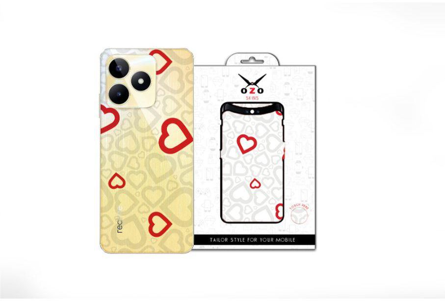 OZO Skins Ozo Ray skins Transparent Bright Love Heart (SV517BLH) (Not For Black Phone) For Realme C51