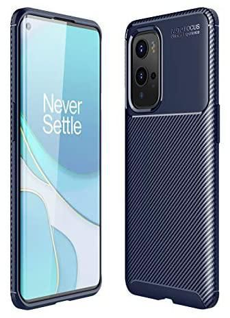 Hongxinyu Case for OnePlus 9 Pro, Slim Shockproof Soft TPU Protective Shell Compatible with OnePlus 9 Pro (Blue)