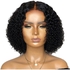 lady black wig curly medium short hair fashion high quality  hair small curly head cover 13.8 inch