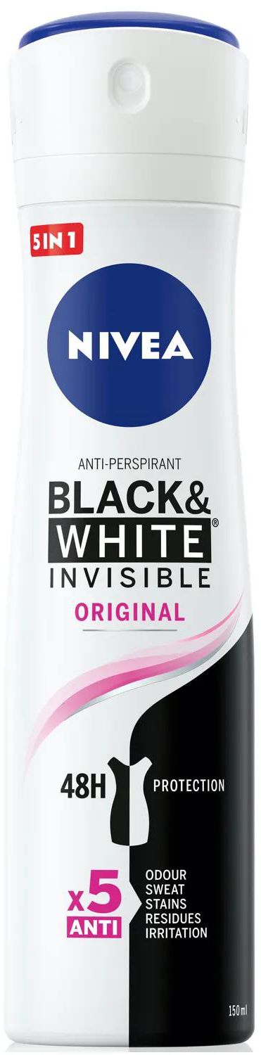 Nivea | Invisable Black & White Original, Antiperspirant Deodorant Spray for Women | 150ml