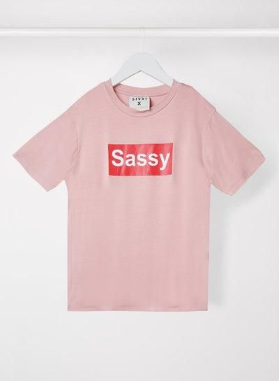 Kids/Teen Slogan T-Shirt Pink