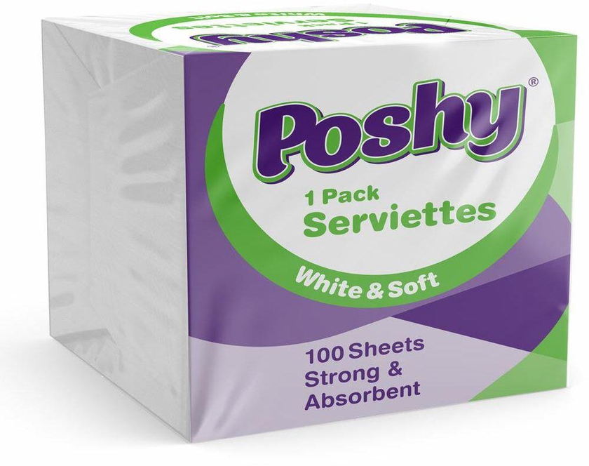 Poshy Serviettes  9x100 Sheets
