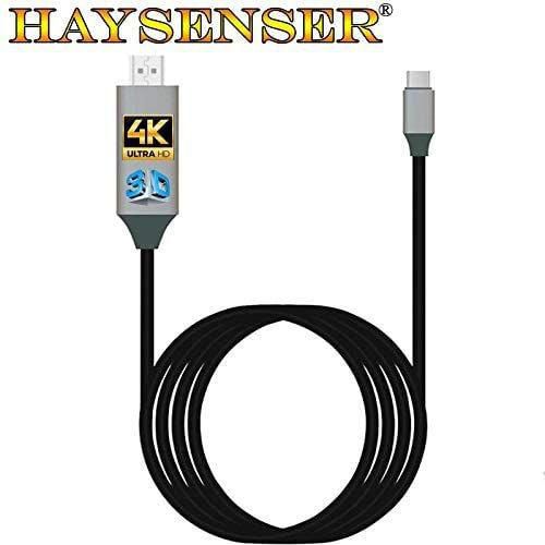 HAYSENSER USB C to HDMI Cable 4K, Black
