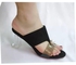 Cute Heeled Slippers- Black