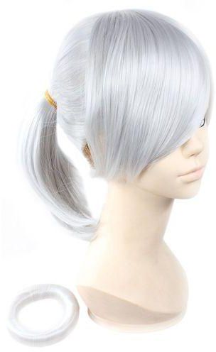 Generic Women Long Silver Blue Wigs With Ponytails Anime Princess Cosplay