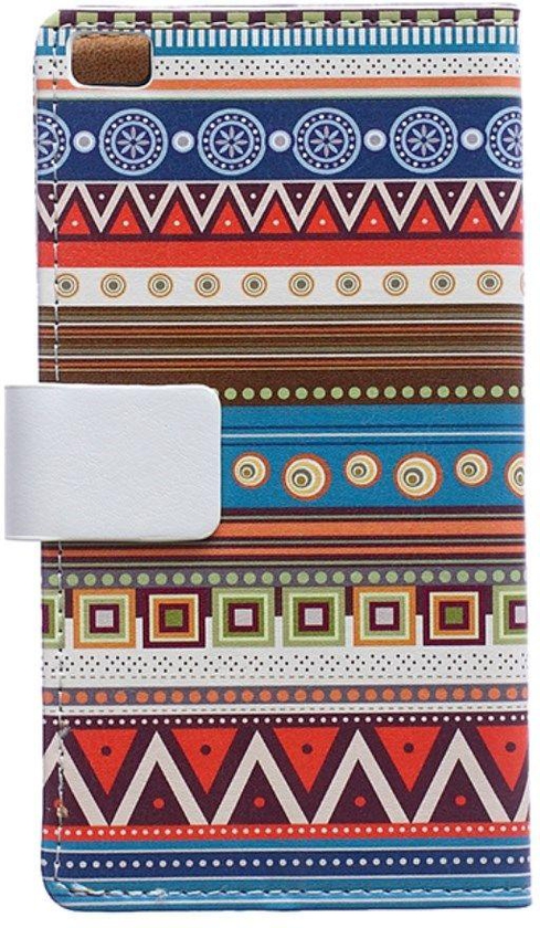 Magnetic Leather Protective Case for Huawei Ascend P8 - Tribal Pattern