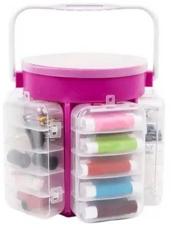 Mini Sewing Kit Storage Caddy Organizer - 210pieces
