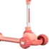 Portable 3 Wheels Kids Pedal Scooter with Adjustable Height - Pinkish Red