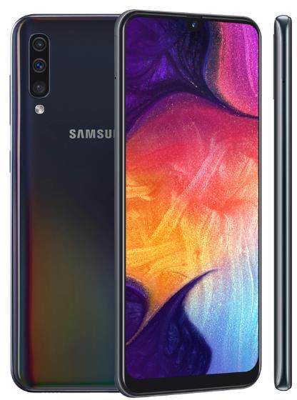 Samsung Galaxy A50 Smartphone-  6.4", 128GB + 4GB (Dual SIM), Android 9.0 (Pie), 4G LTE, 4000 MAh