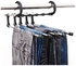 5 In 1 Adjustable Non-Slip Closet Hook Tie Belt Scarf Organizer Trousers Silver