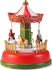 Collection Music Box LED Light Of Miniature Versions of Carnival Rides Figurine Depicts And Colorful Horses on Striking Gold Carnival Carousel Mechanical Ponies Slowly Rotate Upon Windup Figures are Decorated with Exquisite Detail -15X11 CM