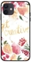 Quote Printed Case Cover -for Apple iPhone 12 White/Pink/Yellow White/Pink/Yellow