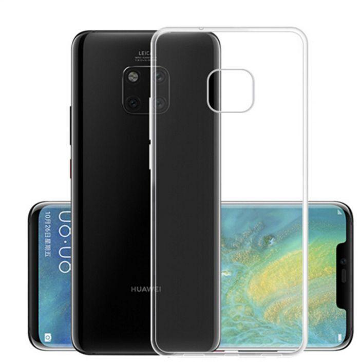 Huawei Mate 20 Pro, Silicone TPU Transparent Back Cover Case-Clear