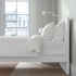 MALM هيكل سرير، عالي - أبيض/Lindbåden ‎90x200 سم‏