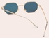 SHEIN SHEIN-Metal Polygon Frame Mirror Lens Sunglasses-1483