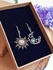 Vintage Sun Moon Faux Gemstone Earrings
