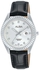 Alba Ladies' Watch Black Leather Band Silver Dial AH7T57X1