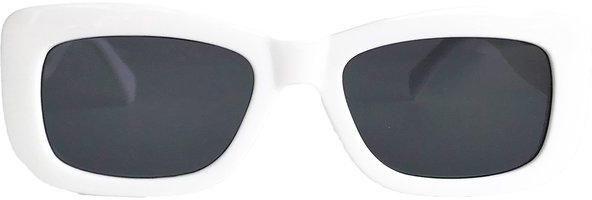 LIVLOLA Retro Trendy Women Cool Sunglasses (Black/White)