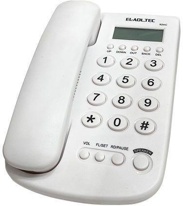 Get El Adl Tech 924C Digital Corded Telephone, Caller Id Display Feature - White with best offers | Raneen.com