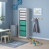 TROFAST Storage combination with boxes - white/white turquoise 46x30x145 cm