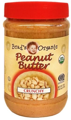 Brad's Organic Peanut Butter Crunchy - 510 g