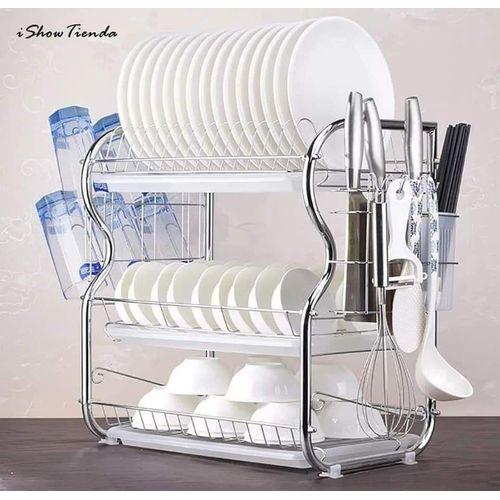 Generic 3 Layer Stainless Steel Dish Drainer Drying Rack
