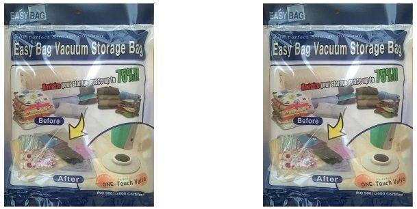 Set of 2 Easy Bag Vacuum Storage 60cm X 90cm - Medium Size