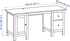 HEMNES Desk - white stain/light brown 155x65 cm